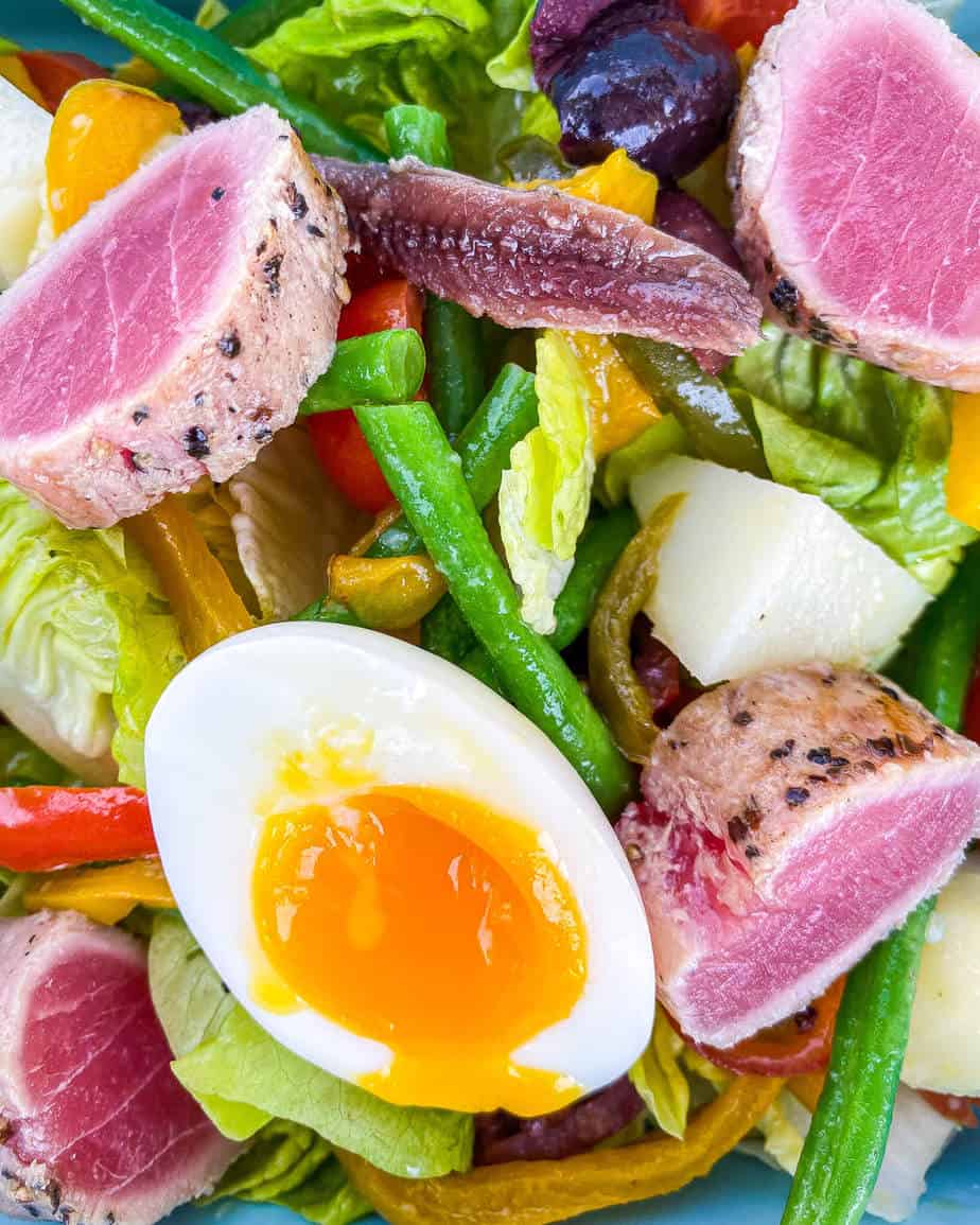 salad nicoise al wathba pool food