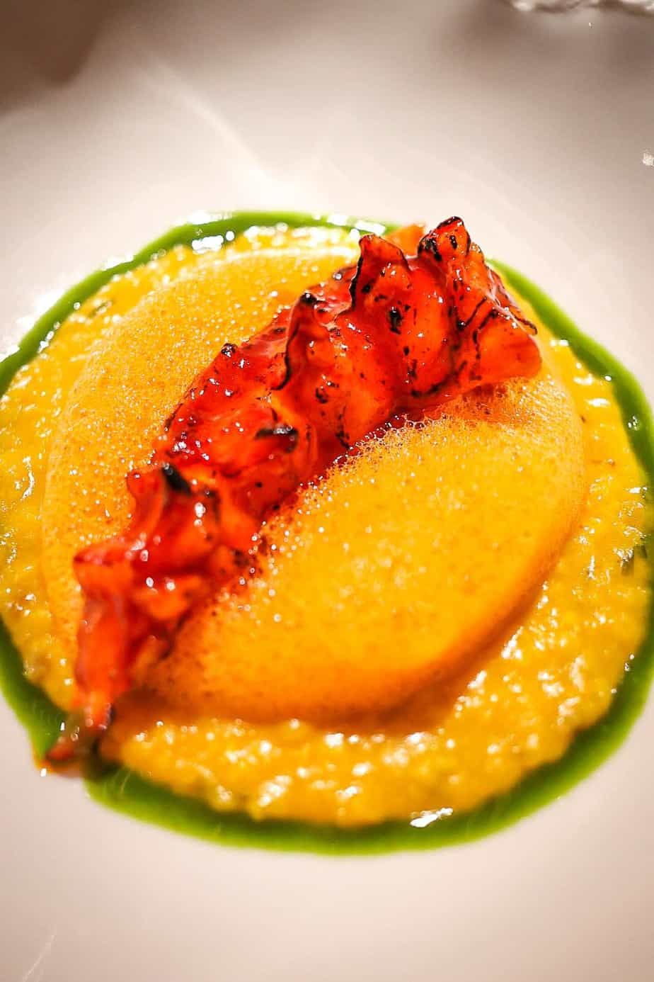 Tresind Studio charred lobster tail with corn curry