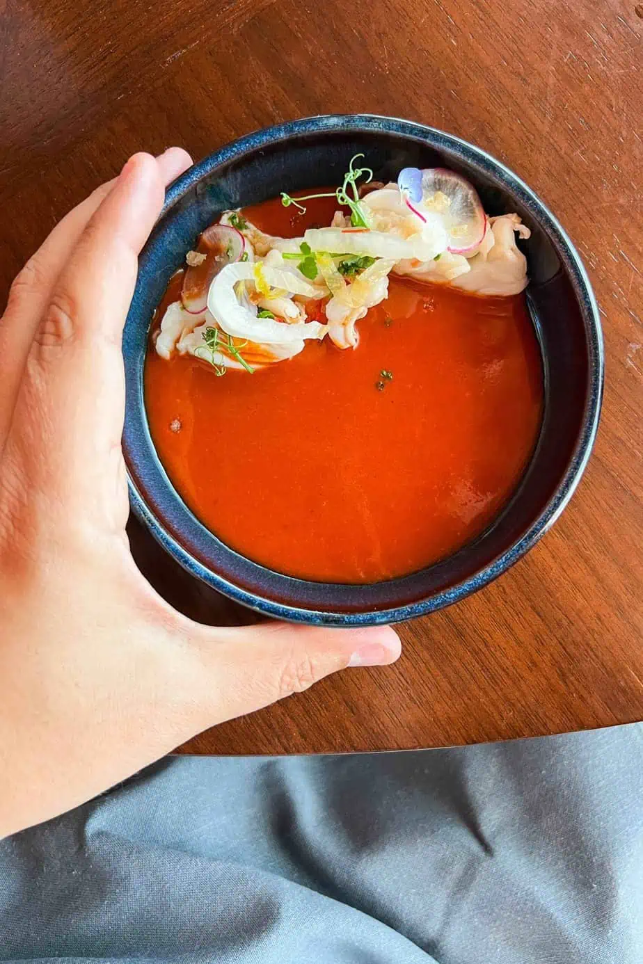 PROVOK Asian Project Game Changer Ceviche with Liam's hand